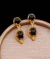 Evil Eye Black Stone Gold Plated Stud Earring Online ER4732