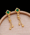 Stylish Emerald Stone Gold Plated Earring For College Wear ER4733