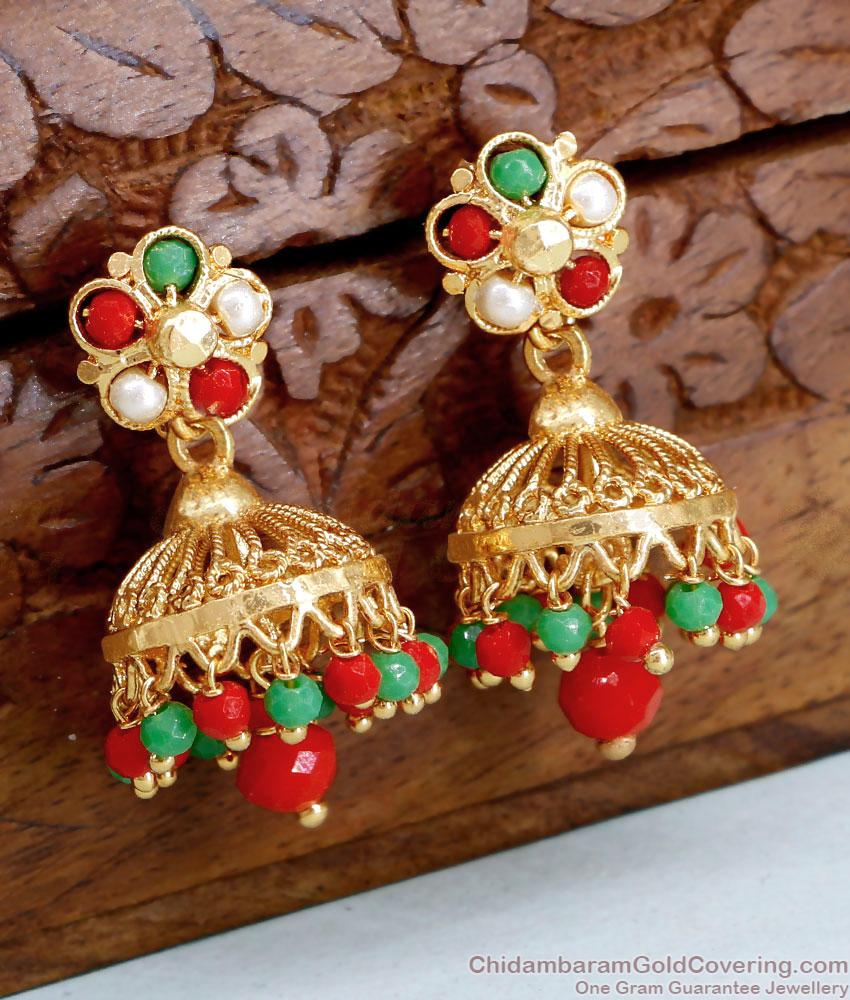 Attractive Pearl Stone Designer Jhumki Earring Online ER4744