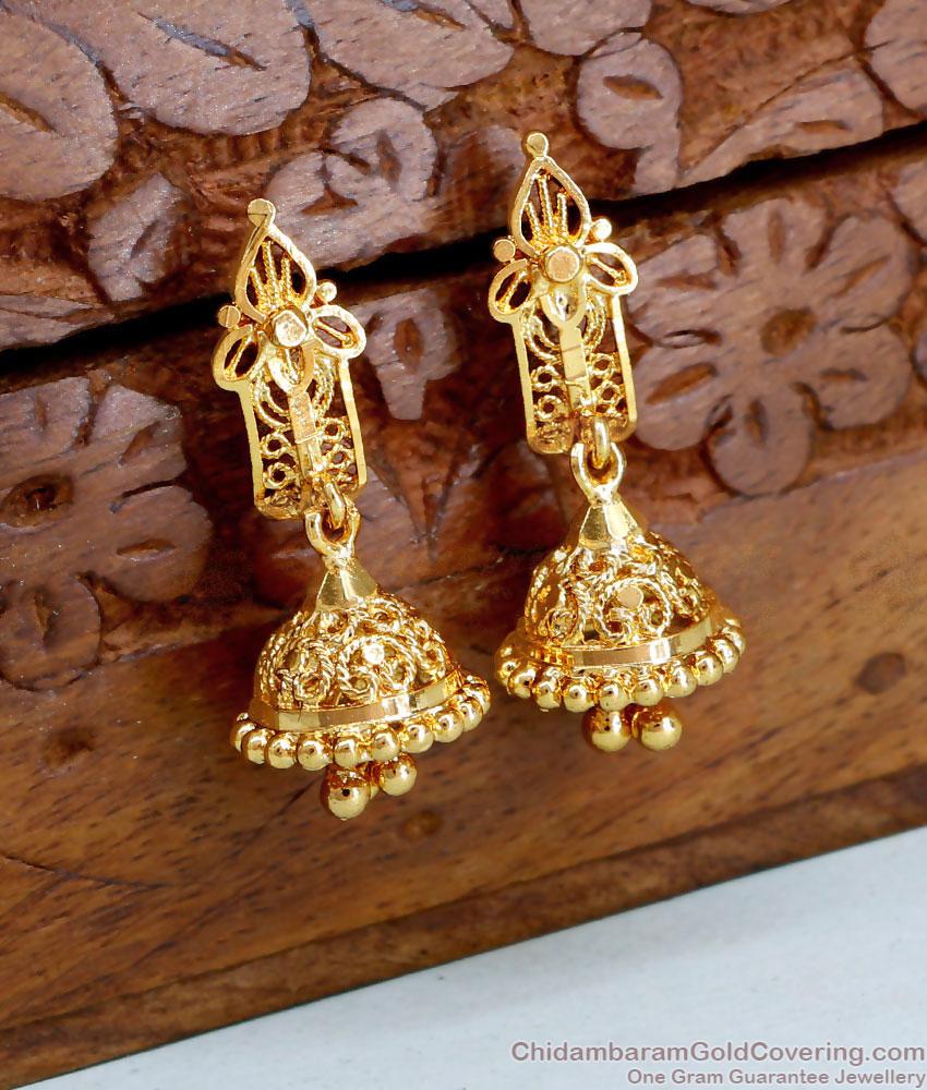 Traditional Gold Plated Regular Use Jhumki For Women ER4747