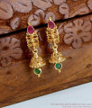 Simple Ruby Green Stone Gold Designer Jhumka Online ER4748