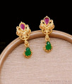 Pure Gold Tone Fancy Earring Ad Stone Design For Women ER4757