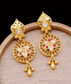 South Indian Micro Gold Plated Ad Stone Earring For Brides ER4773