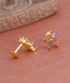 Cute Amethyst Stone Gold Stud Earring Shop Online ER4774