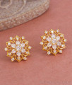 Premium Gold Plated White Stone Designer Studs Earring ER4778