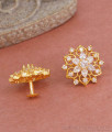 Premium Gold Plated White Stone Designer Studs Earring ER4778