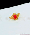 Original Impon Red Pavalam Stone Rings Gati Stone Jewelry FR1002