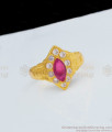 Big Ruby Stone Original Impon Finger Rings Gati Stone Imitation Jewelry FR1027