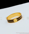 Black Stripe Original Impon Gold Ring For Men Shop Online FR1028