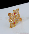 Double Fish Design Original Impon Finger Rings Gati Stone Imitation Jewelry FR1109