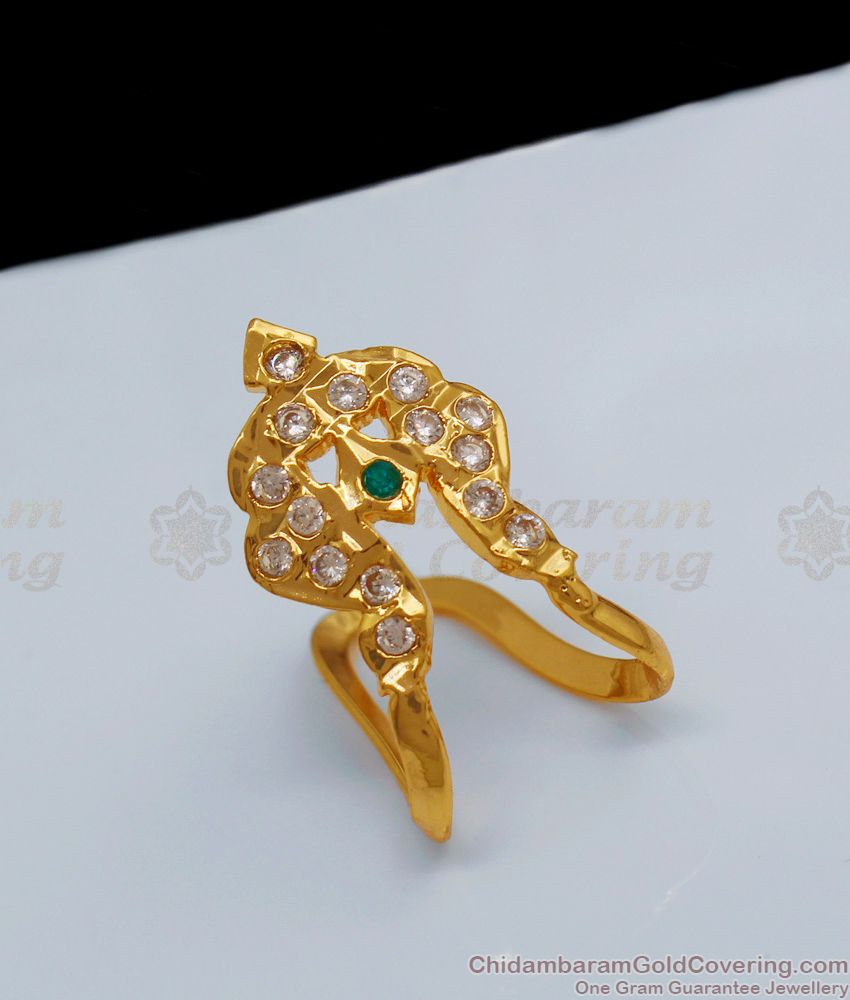 Original Impon Emerald Vaki Type Finger Ring FR1118