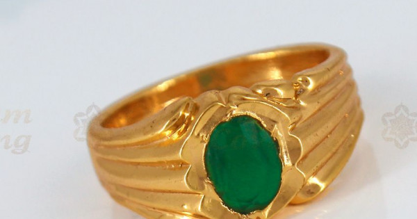 Latest Emerald Stone Original Impon Men Rings For Daily Wear Buy Online ...