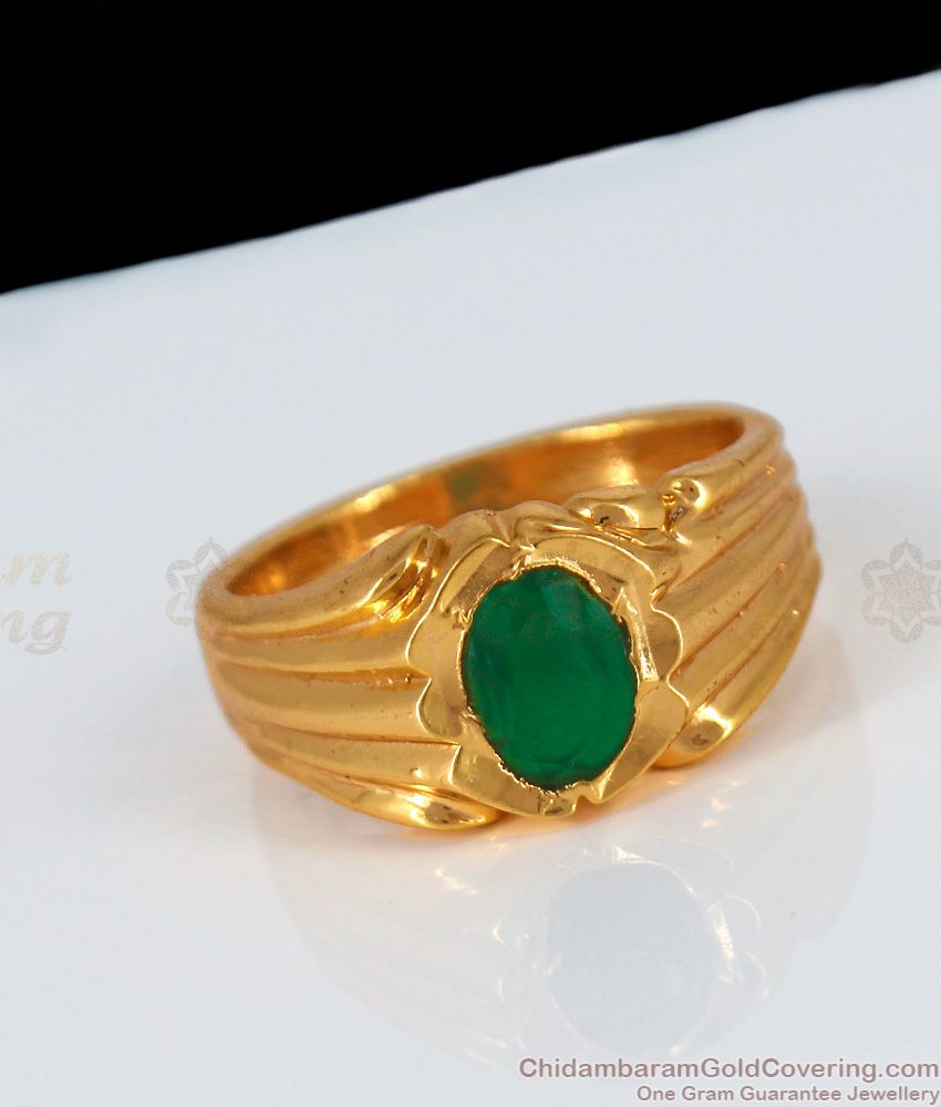 fr1139 latest women impress single big green stone finger ring for marriage wear online shopping 1