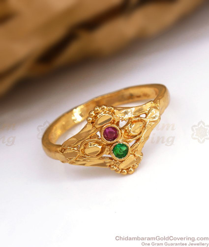18K Rose Gold Ring with Emerald Stone | eBay
