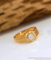 Lucky Pearl Stone Impon Finger Ring Daily Wear FR1323