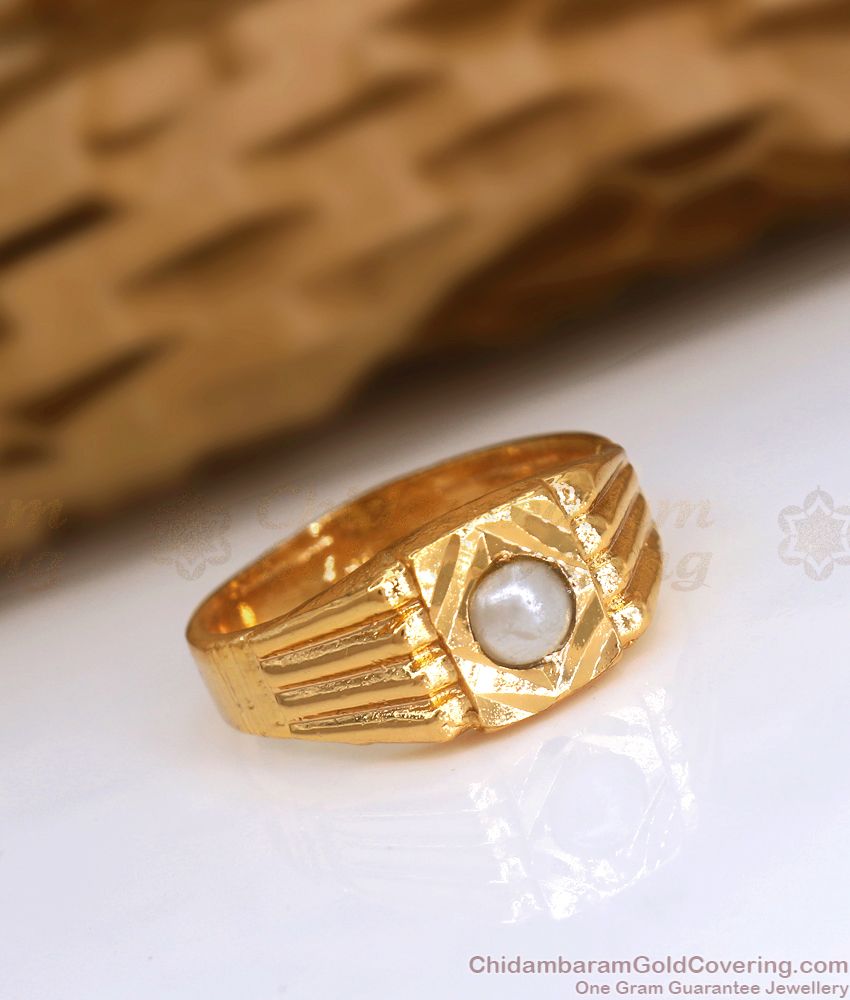 Grand Impon Panchaloga Finger Ring Pearl Stone Design FR1324