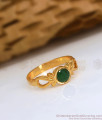 Simple Emerald Stone 5 Metal Finger Ring Shop Online FR1334