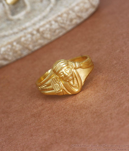 fr1361 new gold sai baba finger ring guaranteed jewellery 1