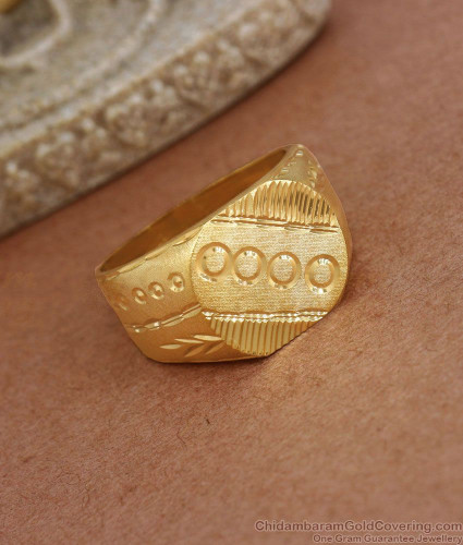 22k Yellow Gold Khanda Men's Ring | Raj Jewels