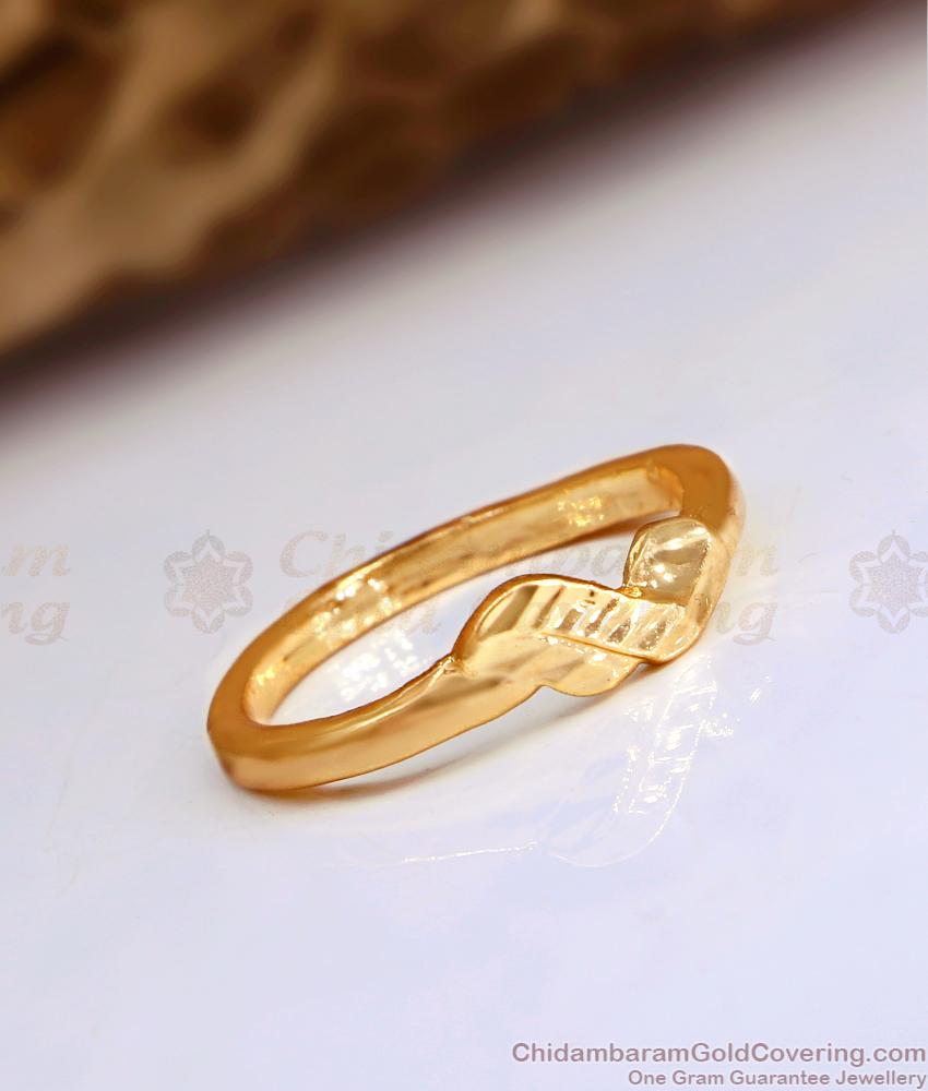 Simple Design Gold Imitation Finger Ring 5 Metal Jewellery For Women FR1521