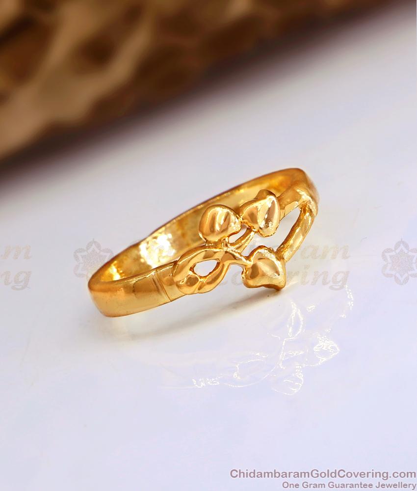 Real Impon Leaf Design Finger Ring For Women FR1526