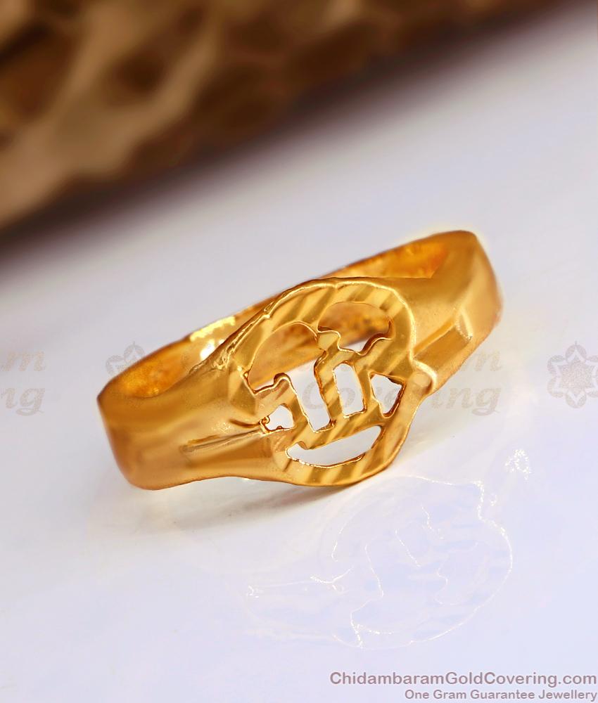 Om Design Impon Gold Finger Ring Unisex Designs Online FR1531