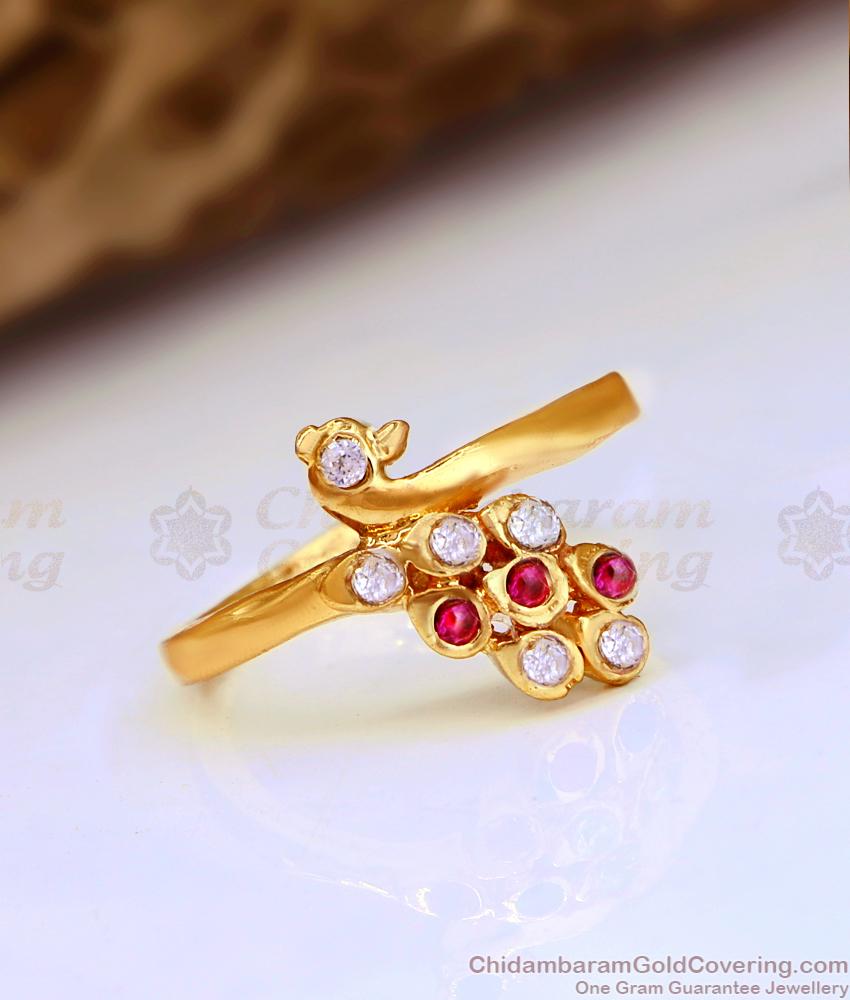 Wedding Impon Finger Ring Gati Stone Peacock Design Shop Online FR1540