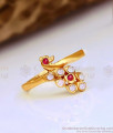 Cute Peacock Design Stone Ring 5 Metal Online Jewellery FR1541