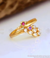 Premium Gati Stone Impon Gold Finger Ring Design For Women FR1542