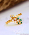 Beautiful Emerald Stone Impon Finger Ring Wedding Collection FR1545