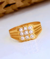 Traditional White Stone Impon Finger Ring Designs Online FR1546