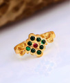 Stunning Ruby Green Stone Impon Finger Ring Women Fashion Jewelry FR1550