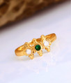 Regular Use Impon Panchaloga Ring With Emerald White Stone FR1554