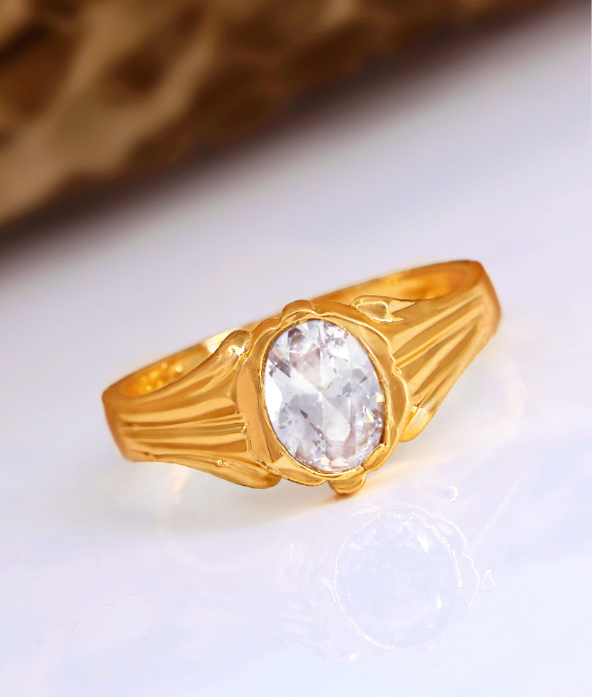 One Gram Gold Yello Stone Finger Ring Impon Collections FR1557