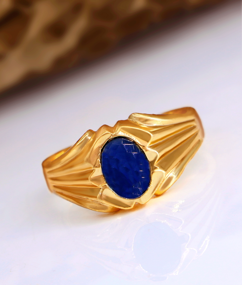 Sapphire Lucky Gemstone Impon Finger Ring Collections Shop Online FR1559