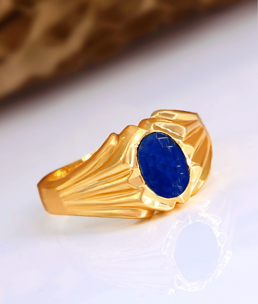 Sapphire Lucky Gemstone Impon Finger Ring Collections Shop Online FR1559