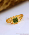 Emerald Stone Impon Finger Ring Designs Daily Use FR1567