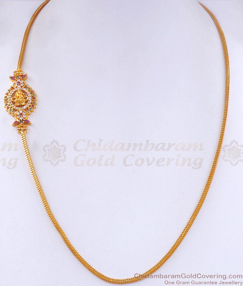 Traditional Lakshmi Motif Mugappu Thali Gold Chain MCH1325