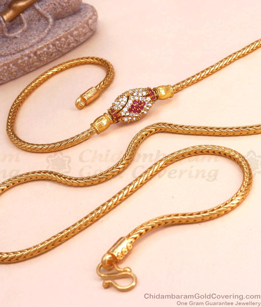 Big Ball Type Diamond Mugappu Thali Chain Imitation Jewelry MCH1329