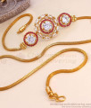 Grand Party Wear Diamond Mugappu Imitation Thali Chain MCH1345