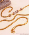 New Model Ruby Mugappu Gold Plated Chain For Regular Use MCH1350