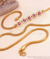 Elegant 5 Flower Mugappu Thali Chain Ad Stone Design MCH1353