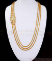 30 Inch Long Big Peacock Pendant Impon Mugappu Chain Gold Finish MCH1365-LG