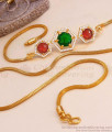 Big Ruby Emerald Stone Gold Imitation Mugappu Shop Online MCH1377