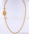 Traditional White Stone Mugappu Gold Lakshmi Thali Chain MCH1382