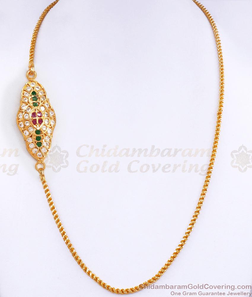 New Model 5 Metal Thali Chain Gati Stone Side Pendant MCH1384