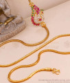 30 Inches Long New Model Peacock Mugappu Thali Chain Multi Stone Design MCH1392-Lg