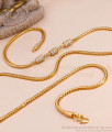 30 Inch Long White Stone Mugappu 5 Pavan Gold Imitation Thali Chain MCH1399-Lg