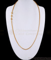 30 Inch Long Plain Ball Mugappu 1 Gram Gold Guarantee Jewellery MCH1410-Lg