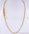 Ad Stone Flower Design One Gram Gold Mugappu Chain With Price MCH1419